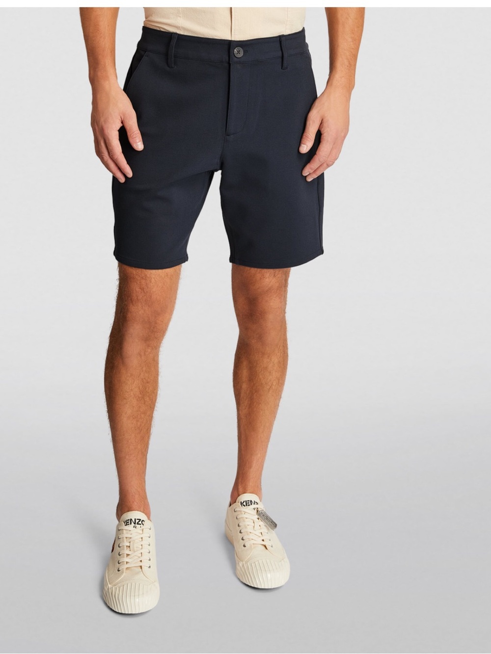 PAIGE Navy Flat-Front Men's Chino Shorts